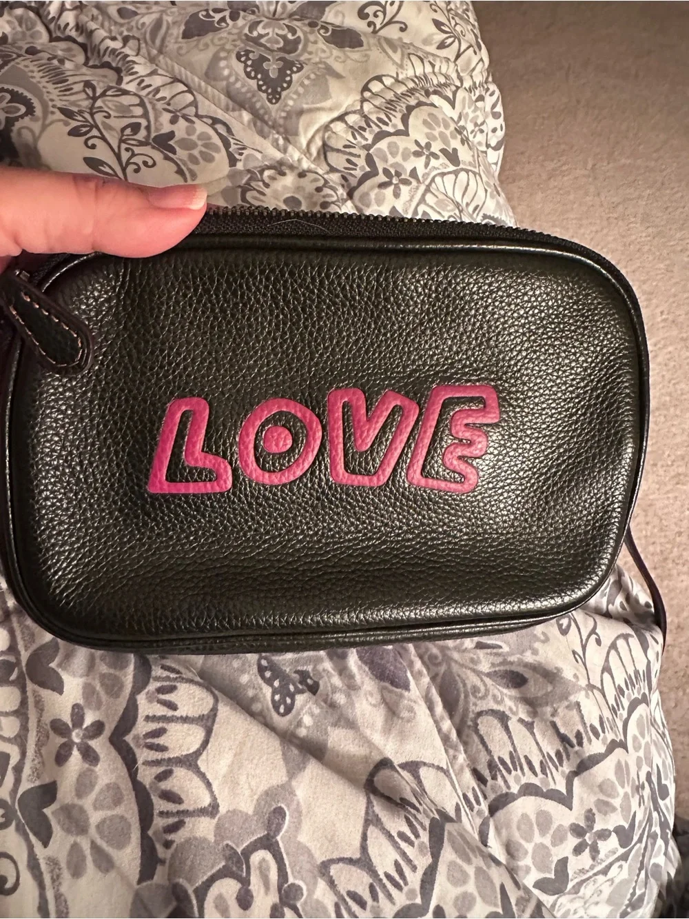 Coach x Keith Haring LOVE double zip crossbody bag